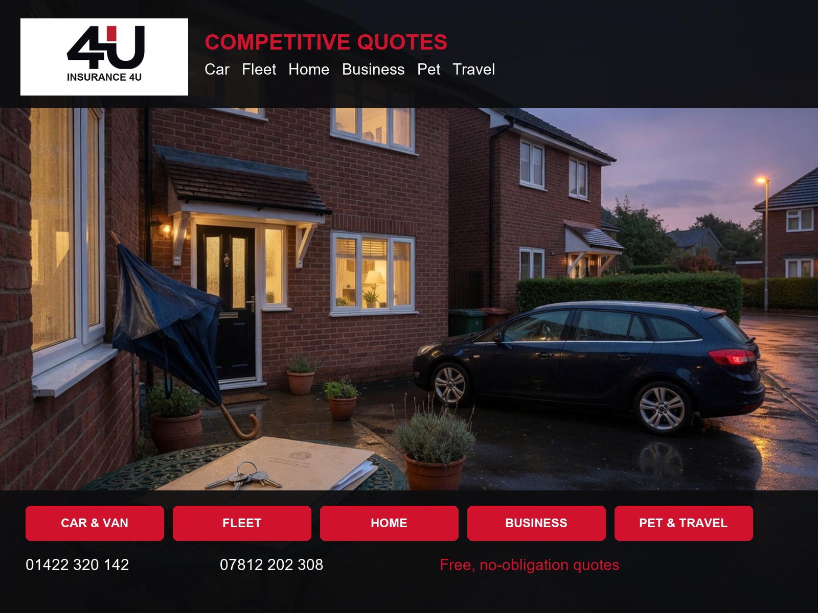 Insurance 4U competitive quotes for home, motor and business